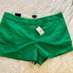 J Crew Shorts NWT Vibrant Green 14